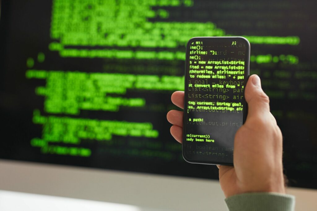 Programming code on the phone